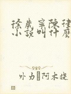 徐岁宁陈律什么小说叫什么名字