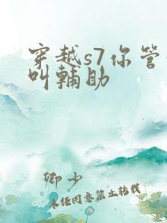 穿越s7你管这叫辅助