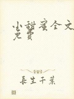 小甜蜜全文阅读免费