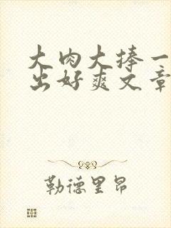 大肉大捧一进一出好爽文章