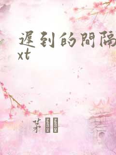 迟到的间隔年txt