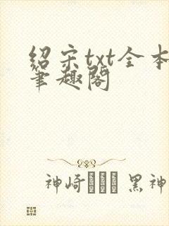 绍宋txt全本笔趣阁