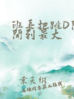 班长把跳D开关开到最大