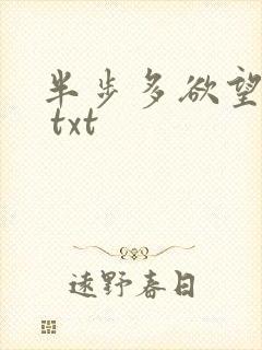 半步多欲望传说 txt
