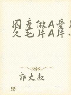 国产做A爱片久久毛片A片小说
