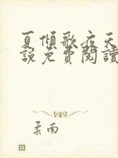 夏倾歌夜天承小说免费阅读