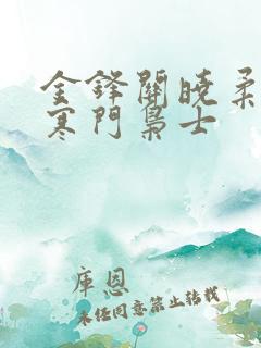 金锋关晓柔小说寒门枭士