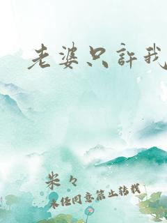 老婆只许我宠你