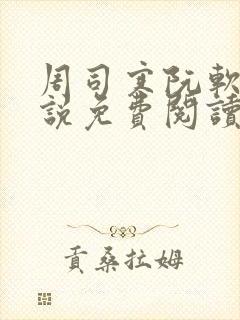 周司寒阮软的小说免费阅读