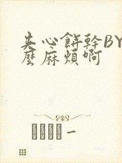 夹心饼干BY这么麻烦啊