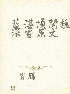 蓝湛顶开魏婴的深处原文