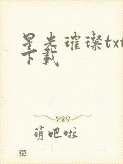 星光璀璨txt下载