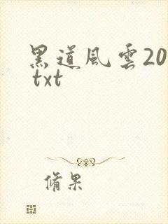 黑道风云20年 txt
