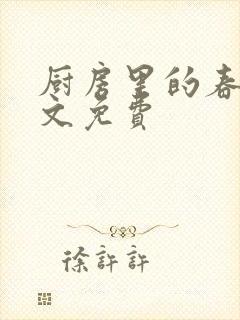 厨房里的春天全文免费