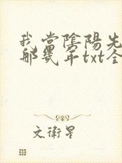 我当阴阳先生的那几年txt全集下载