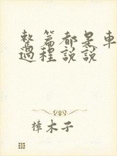 整篇都是车的肉过程说说