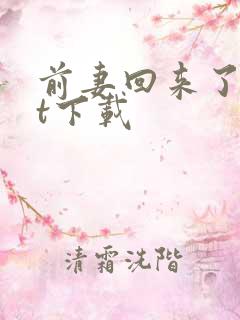 前妻回来了txt下载