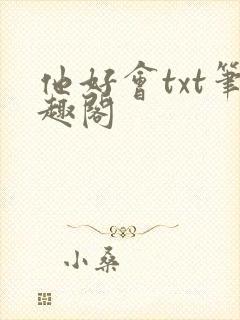 他好会txt笔趣阁