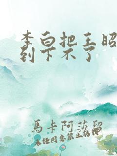 李白把王昭君干到下不了