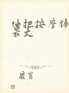 他把按摩棒开到最大