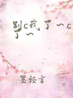 别c我了～c烂了～