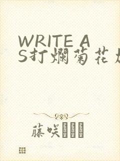 WRITE AS打烂菊花加姜