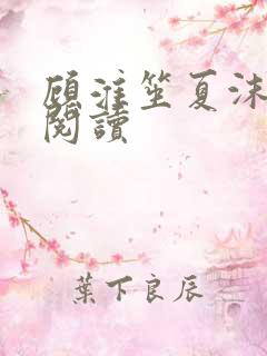 顾淮笙夏沫免费阅读