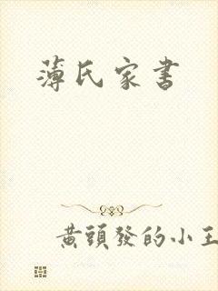 薄氏家书