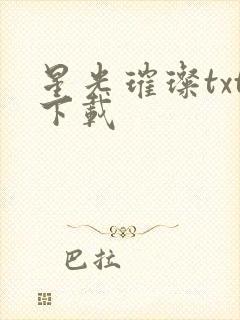 星光璀璨txt下载