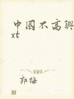 中国不高兴 txt