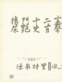 杨门十二寡妇肉床艳史有声小说