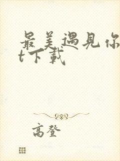 最美遇见你txt下载