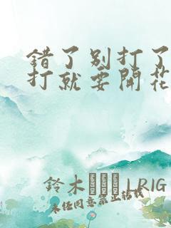 错了别打了 再打就要开花了