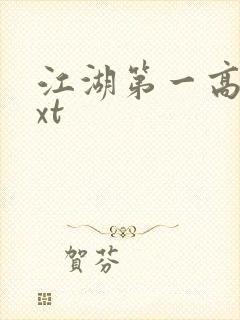 江湖第一高手txt