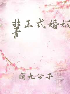 非正式婚姻雾里青