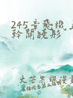 245章飞机上干关晓彤