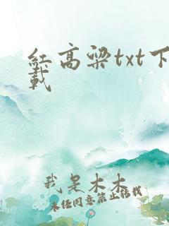 红高粱txt下载