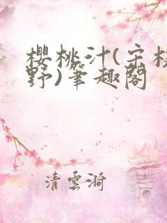 樱桃汁(宋枝江野)笔趣阁