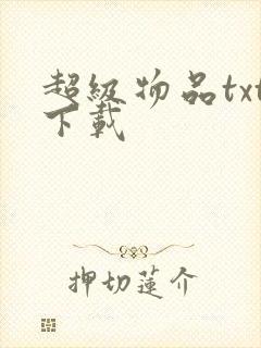 超级物品txt下载