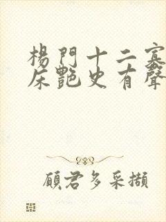 杨门十二寡妇肉床艳史有声小说