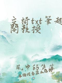 交椅txt笔趣阁教授