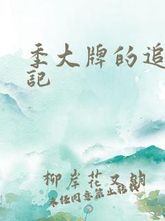 季大牌的追夫日记