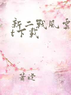 新二战风云txt下载