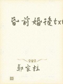 昏前婚后txt