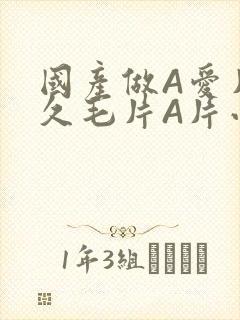 国产做A爱片久久毛片A片小说