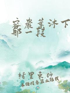 容岩叶沐下楼梯那一段