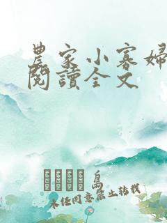 农家小寡妇免费阅读全文