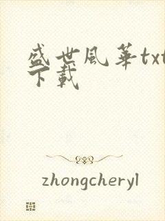 盛世风华txt下载