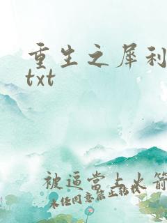重生之犀利女兵txt