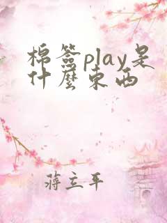 棉签play是什么东西